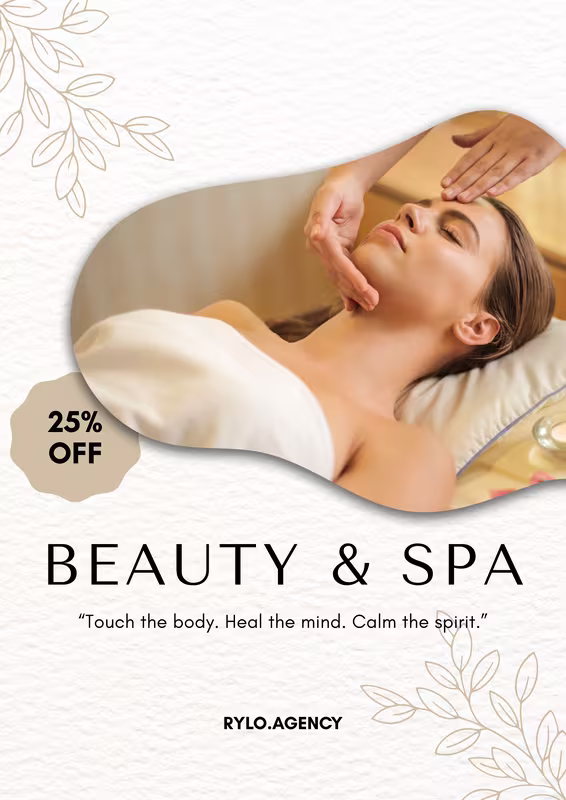 Ad poster for a beauty and spa sale