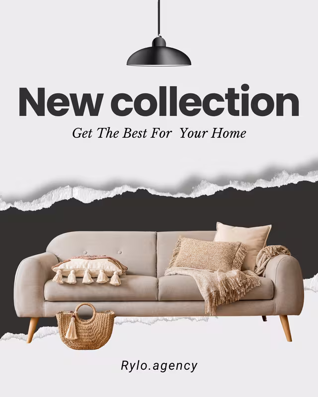 Ad poster for a new furniture collection