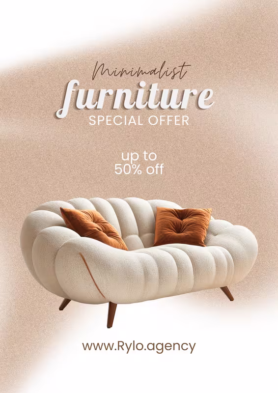 Ad poster for a furniture offer promotion
