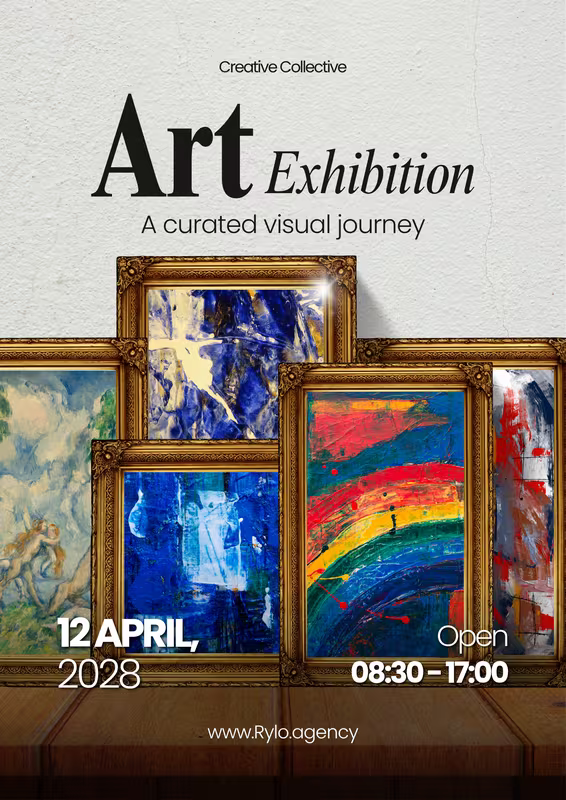 Ad poster for a gallery art exhibition