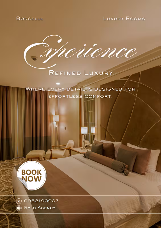 Ad poster for a luxury hotel and resort promotion