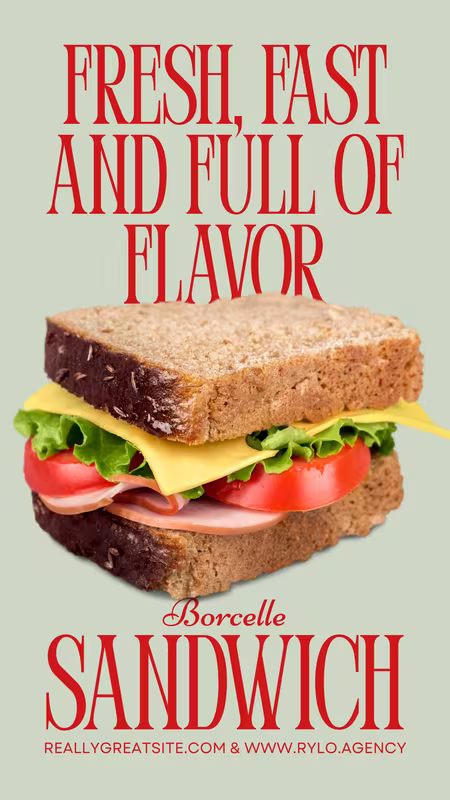 Ad poster for a sandwich restaurant